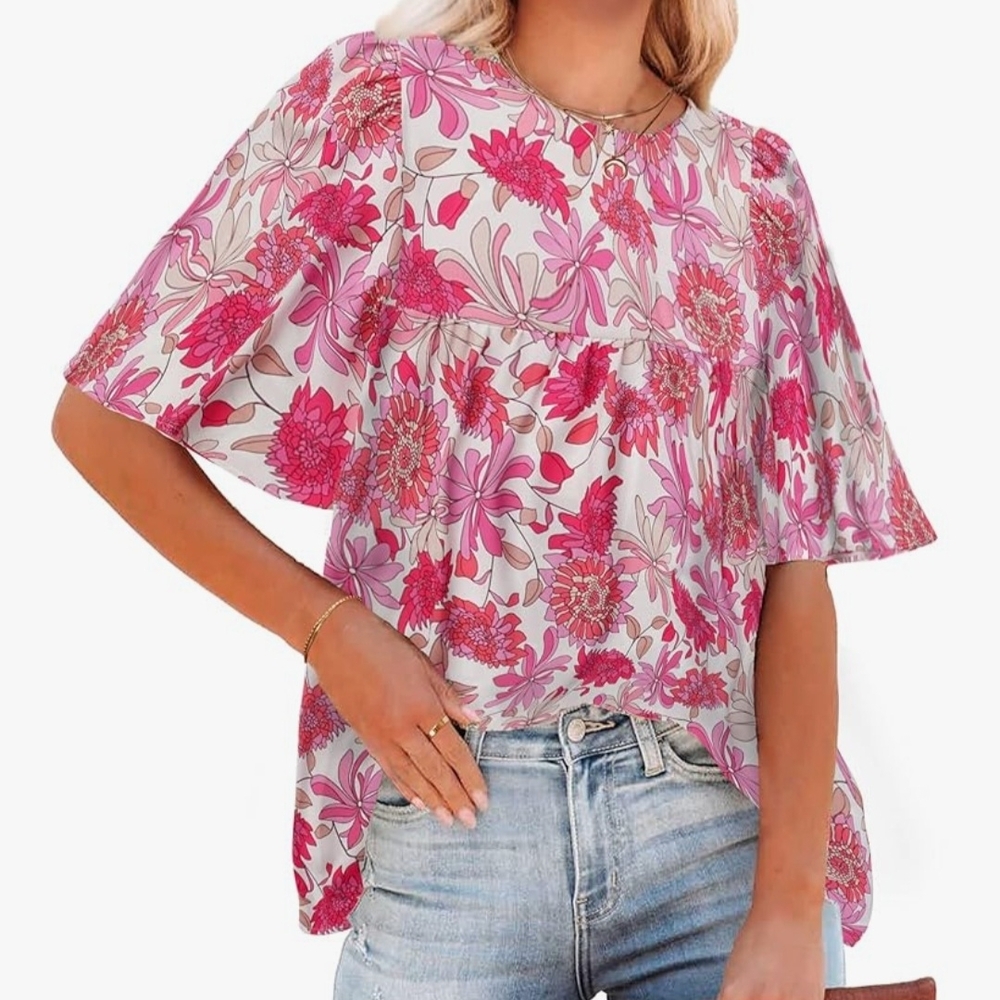Floral Pink Women's Top